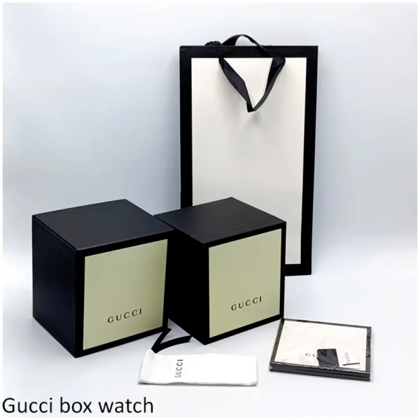 Gucci Box Watch Packaging with Complete Accessories