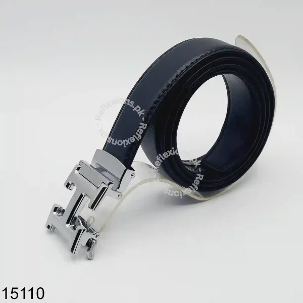 Belt for Men H Silver Buckle 32mm