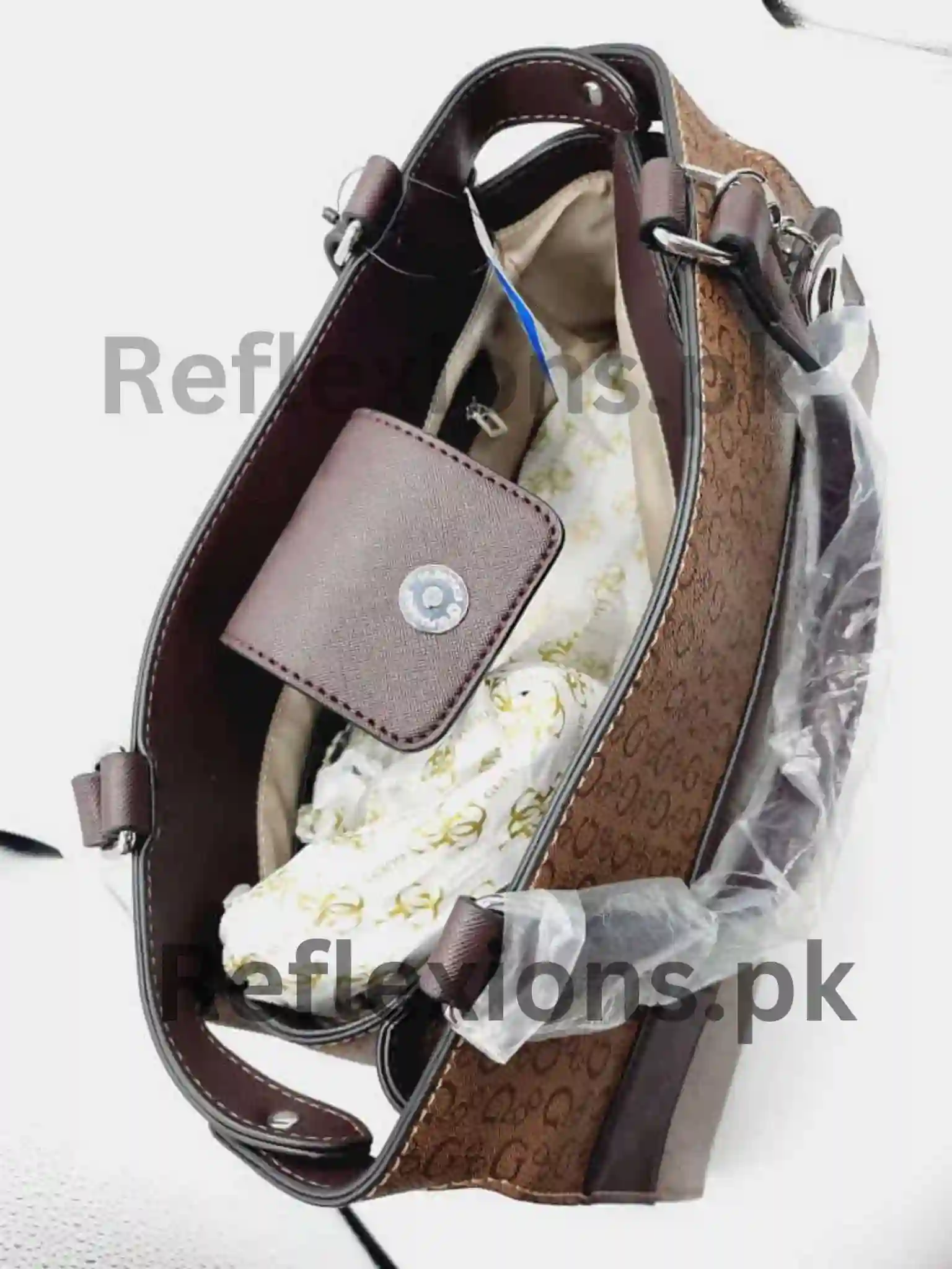 Buy New Guess G Logo Large Purse Satchel Hand Bag Spring Summer White Tote  Flowering Online at desertcartINDIA