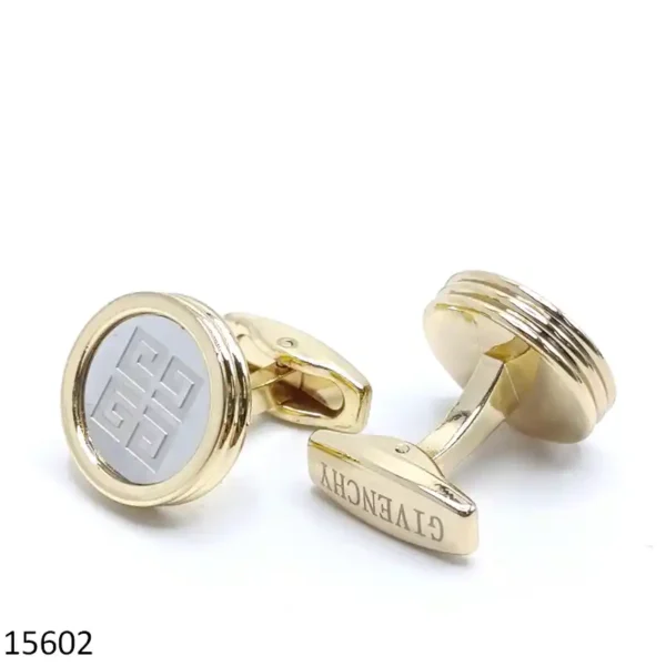 Ola Regal Golden Silver Ring Cufflinks for Men