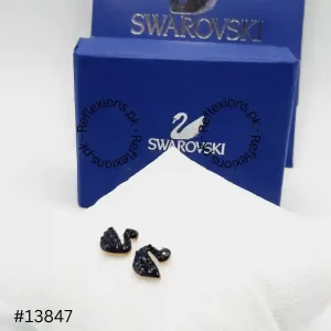 Swarovski swan earrings
