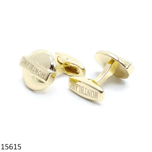 Solid Golden MB Cufflinks for Men