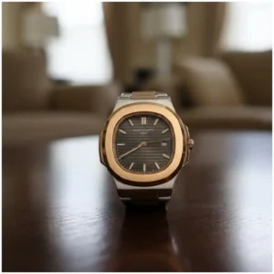 Gift PP Mens Watch 2 Tone 40mm Black Dial