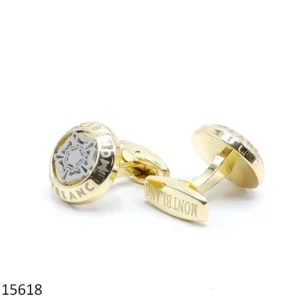 Cufflinks for Men Golden Round Domed