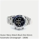 Oyster Mens Watch Black Dial 41mm Automatic Chronograph