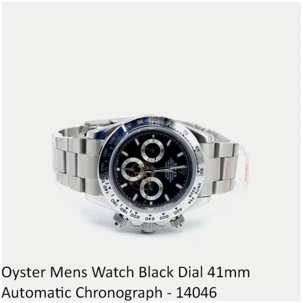Oyster Mens Watch Black Dial 41mm Automatic Chronograph