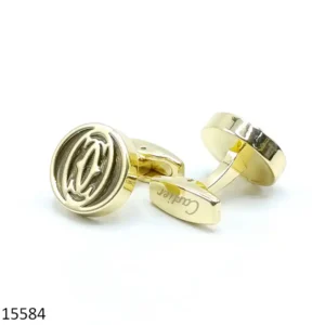 Cufflinks for Men Carti3r Round Golden