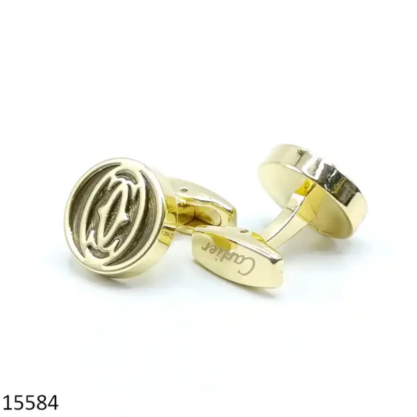 Cufflinks for Men Carti3r Round Golden