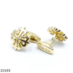 Cufflinks for Men PP Golden Flower Logo Design