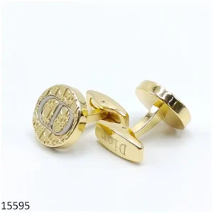 Cufflinks for Men CD Round Golden