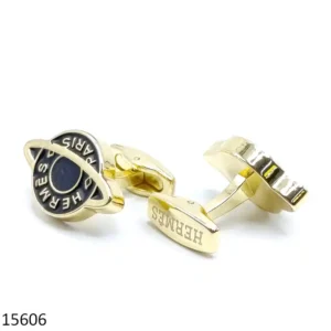 Cufflinks for Men Golden Black Sphere