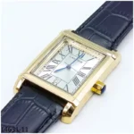 Tank Watch for Men Golden Dial