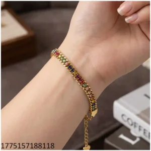 Christmas Lights Golden Bracelet