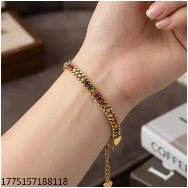 Christmas Lights Golden Bracelet