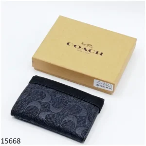 Branded Wallet for Men - Bi-fold Black Coach