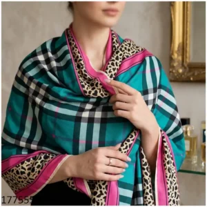 Alberobello Scarf Green Checkers